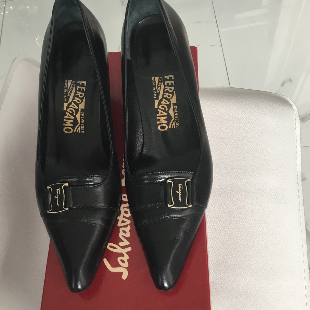 Salvatore Ferragamo Kittie Low Pump Heels